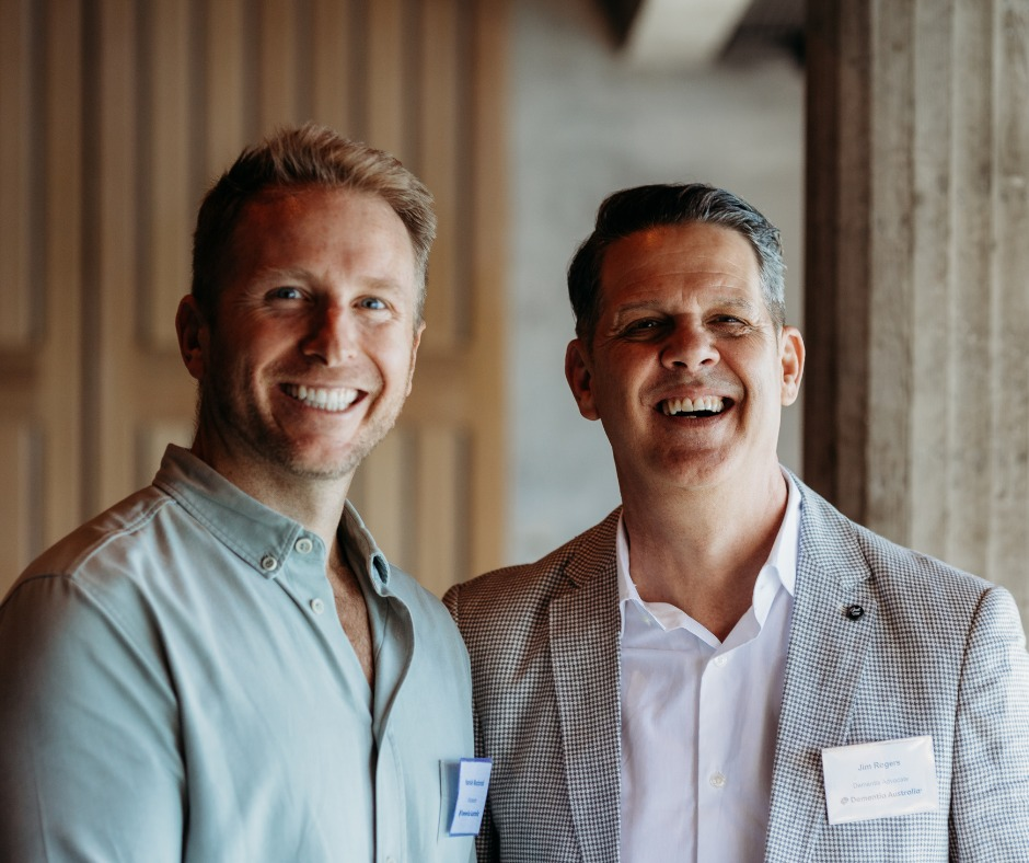 A portrait of the podcast hosts.